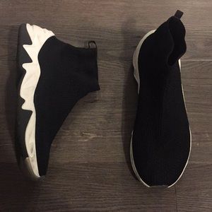 Bershka black sock shoes sneakers size 8 38 NEW!